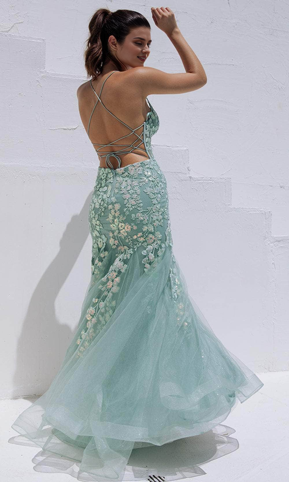 Prom Dresses Shops Floral Sequin Mermaid Prom Gown Floor Length Spaghetti Straps Prom Gown Prom Clothing Formal Women's Dresse